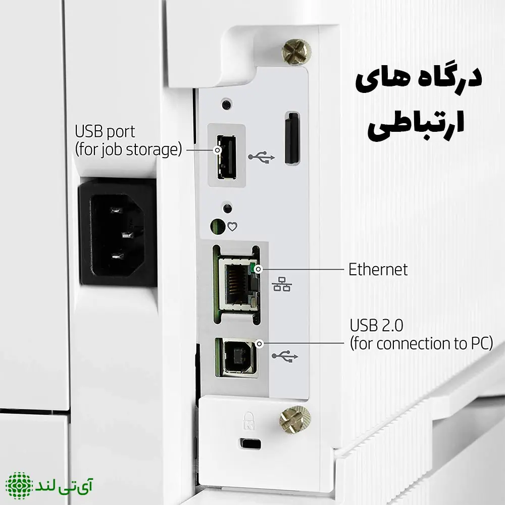 پورت های اتصال پرینتر اچ پی m607dn