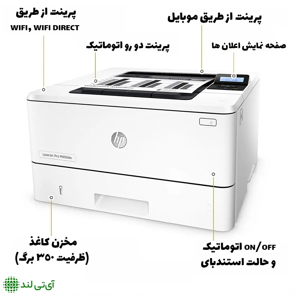 پرینتر تک کاره لیزری اچ پی مدل HP LaserJet Pro M402dn - تصویر 5