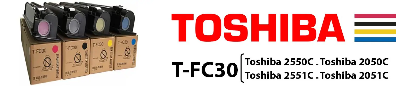 کارتریج تونر رنگی توشیبا اورجینال مدل Toshiba T-FC30 (پک کامل) 1 کارتریج تونر رنگی توشیبا fc30 کیت کامل