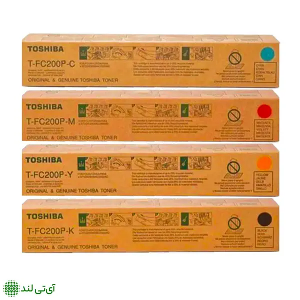 کارتریج رنگی اورجینال توشیبا مدل fc200 پک کامل cmyk