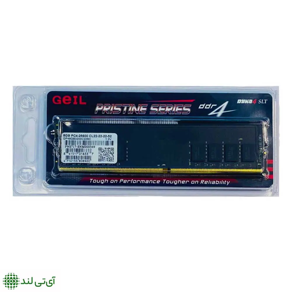 رم DDR4 دسکتاپ گیل مدل Pristine ظرفیت 8 گیگابایت (فرکانس 3200) - تصویر 2