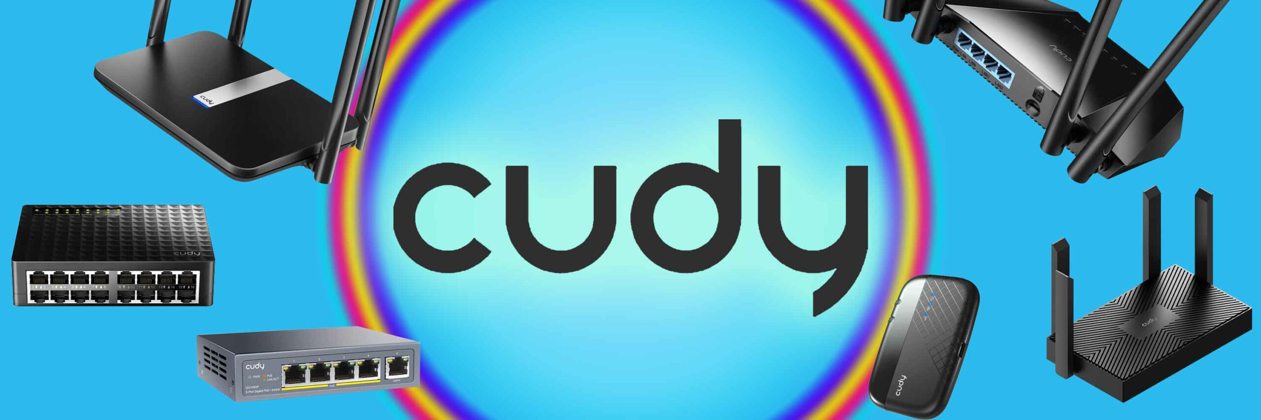 محصولات برند CUDY شامل مودم همراه ، مودم 4G ، سوئیچ و ...