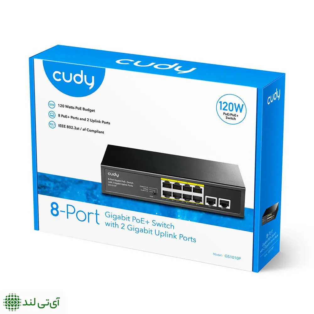 سوییچ گیگابیتی 8 پورت کودی با 2 پورت Uplink گیگ مدل Cudy GS-1010P - تصویر 5