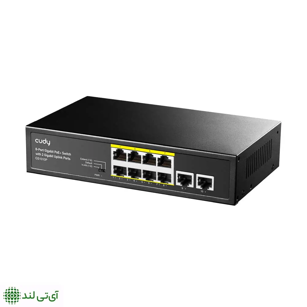 سوییچ گیگابیتی 8 پورت کودی با 2 پورت Uplink گیگ مدل Cudy GS-1010P - تصویر 3