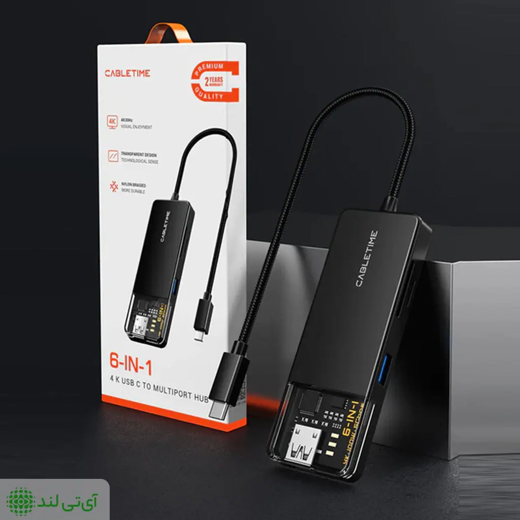 هاب 6 پورت کِیبِل تایم مدل Cabletime CB04B - تصویر 9