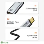 تبدیل TYPE-C به DISPLAY کِیبِل تایم 4K 60HZ مدل Cabletime CP13A - تصویر 3