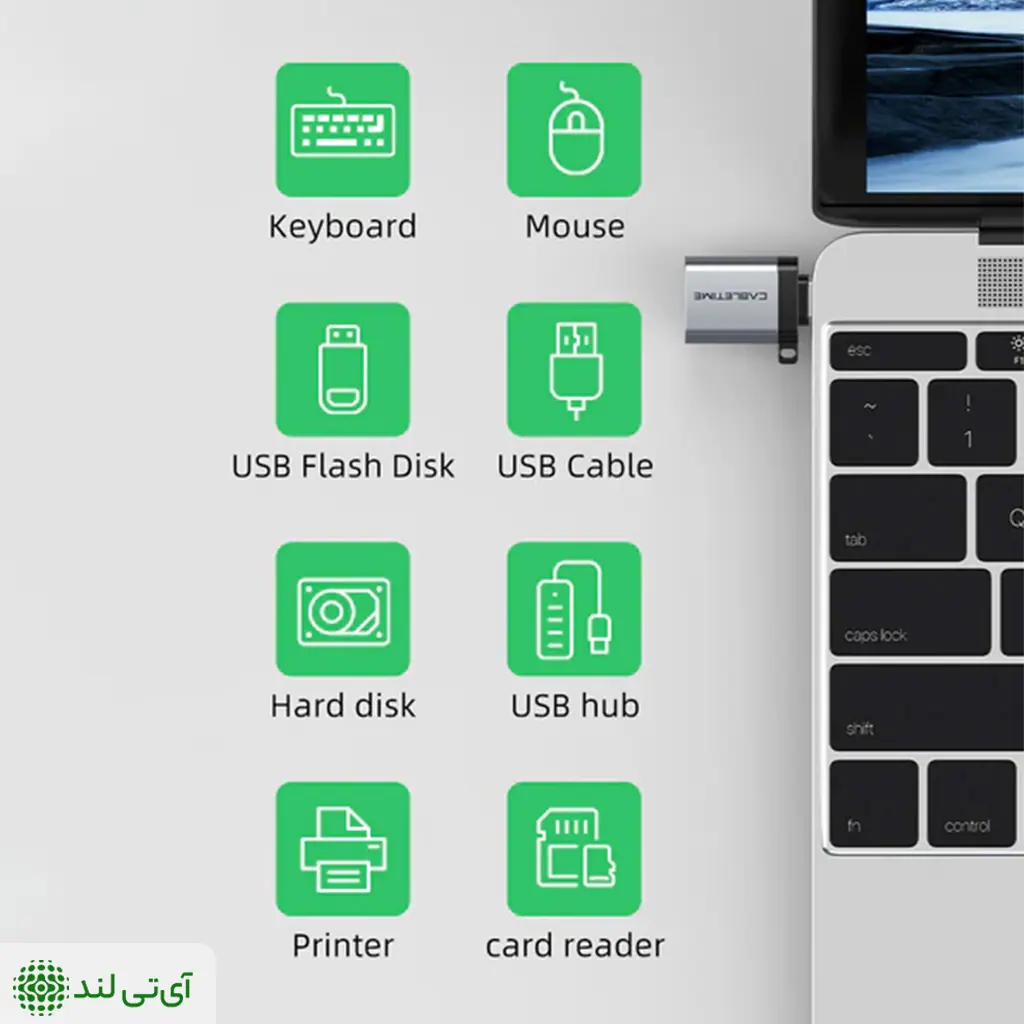 تبدیل USB به TYPE-C کِیبِل تایم مدل Cabletime CP71G - تصویر 2