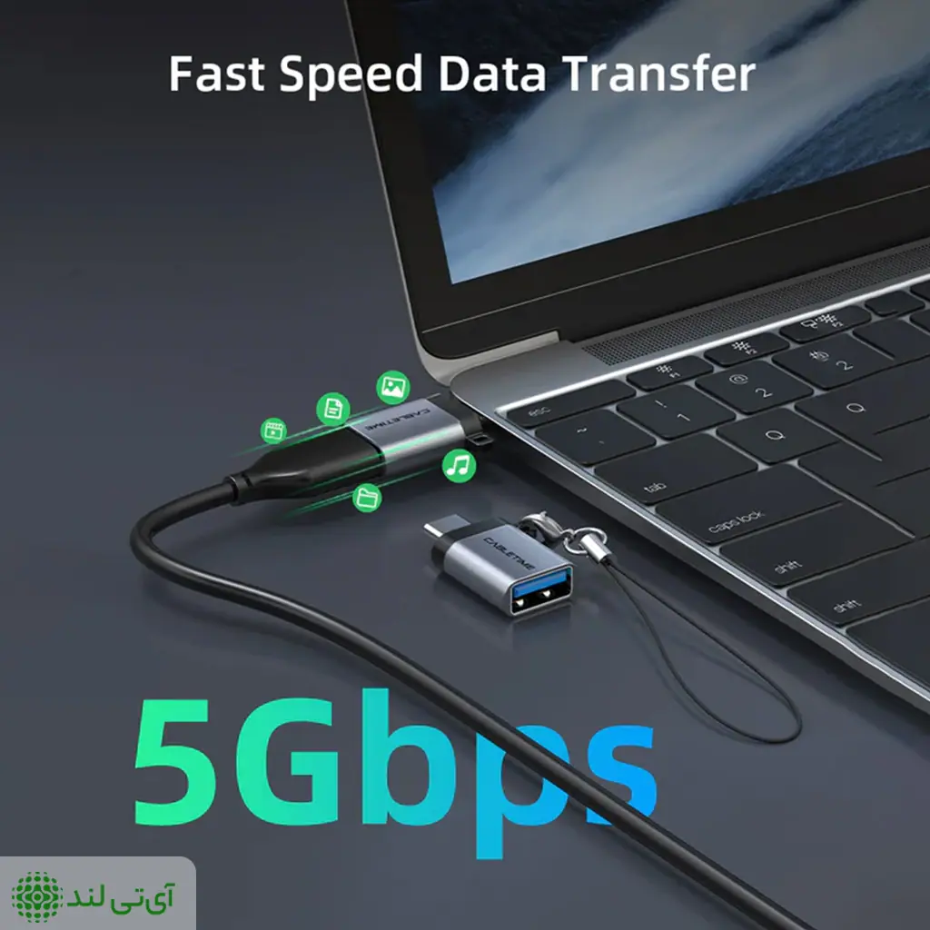 تبدیل USB به TYPE-C کِیبِل تایم مدل Cabletime CP71G - تصویر 5