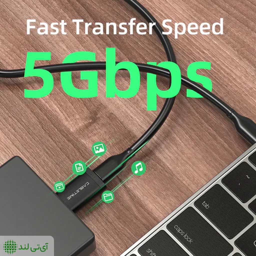 تبدیل TYPE-C به USB کِیبِل تایم مدل Cabletime CP73G - تصویر 6