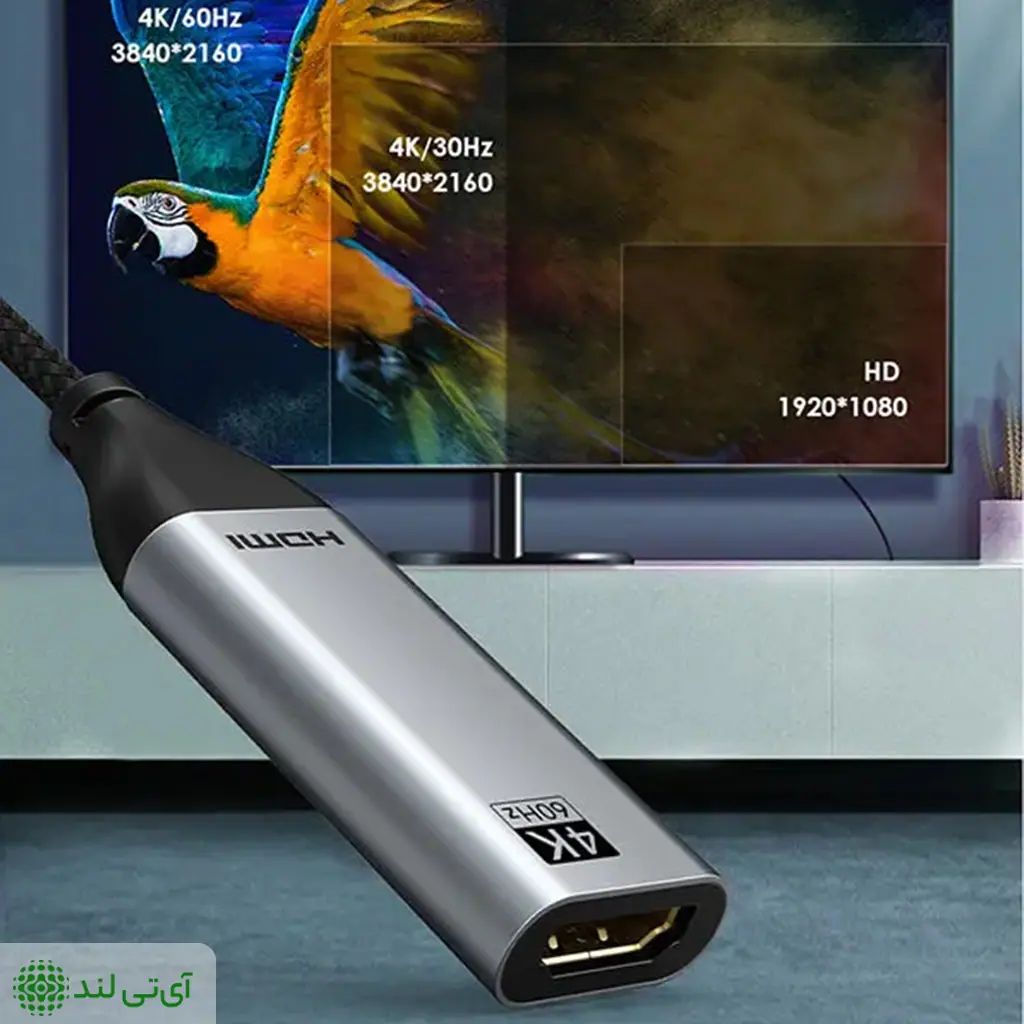 تبدیل TYPE-C به HDMI کِیبِل تایم 4K 60HZ مدل Cabletime CP10B - تصویر 5