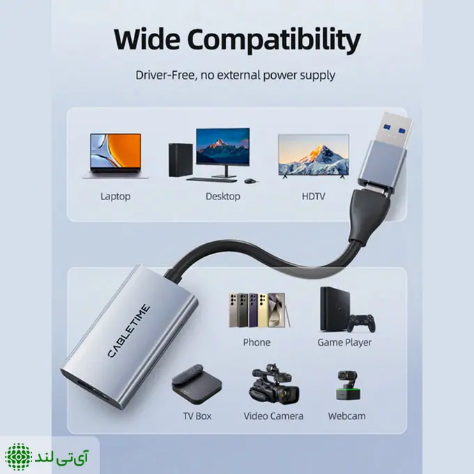 کپچر کارت کِیبِل تایم مدل Cabletime CB64G - تصویر 9