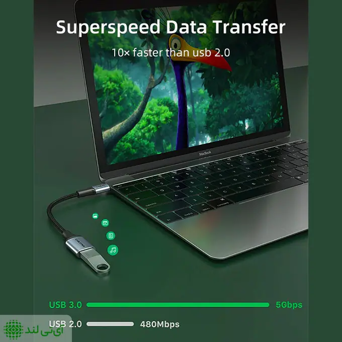 تبدیل TYPE-C به USB کِیبِل تایم مدل Cabletime CP60G - تصویر 5