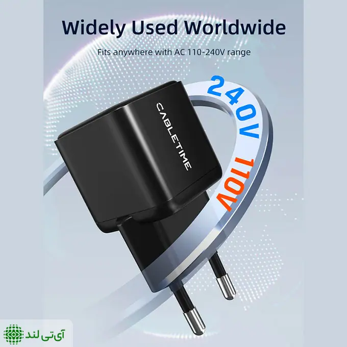 شارژر دیواری 20 وات کِیبِل تایم مدل Cabletime GA20W - تصویر 8
