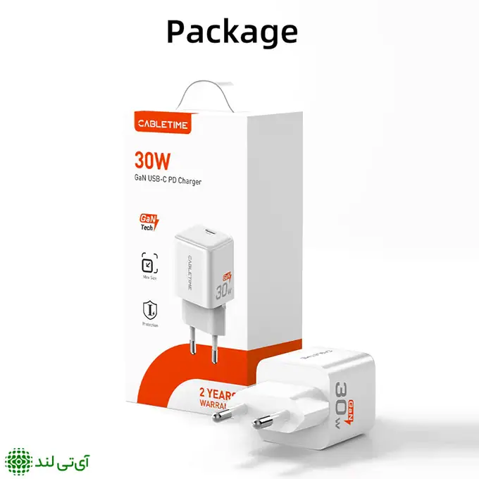 شارژر دیواری 30 وات کِیبِل تایم مدل Cabletime GA30W - تصویر 5