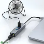 هاب USB همراه LAN گیگابیتی کِیبِل تایم مدل Cabletime CB55G - تصویر 4