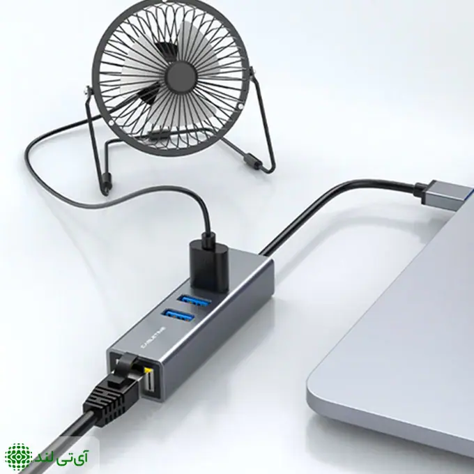 هاب USB همراه LAN گیگابیتی کِیبِل تایم مدل Cabletime CB55G - تصویر 4