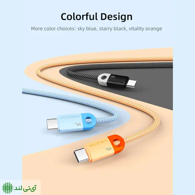 کابل شارژ و دیتا کِیبِل تایم مدل Cabletime CM60W - تصویر 8
