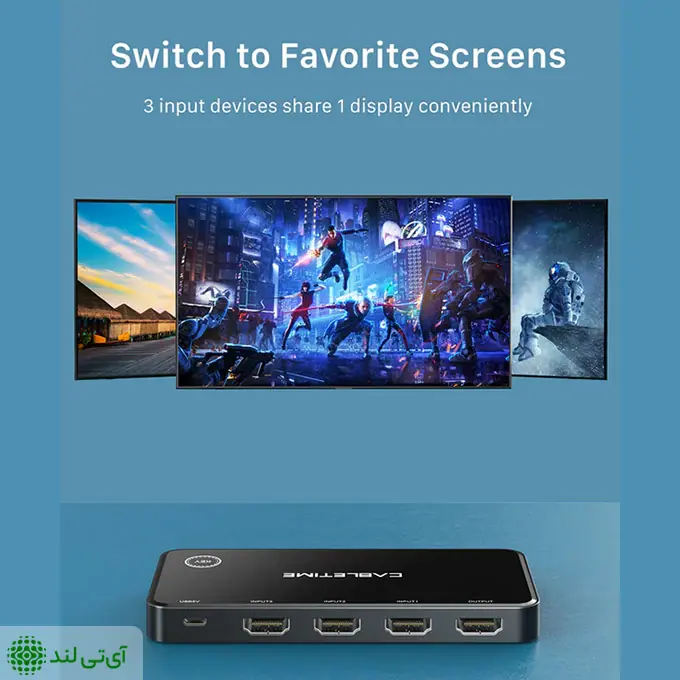 سوییچ HDMI ریموت دار کِیبِل تایم مدل Cabletime CP31B - تصویر 3