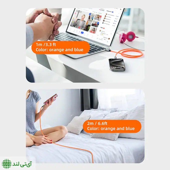 کابل شارژ و دیتا TYPE-C کِیبِل تایم مدل Cabletime CU04H - تصویر 2