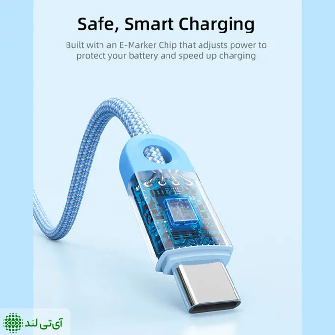 کابل شارژ و دیتا TYPE-C کِیبِل تایم مدل Cabletime CUP1H - تصویر 3