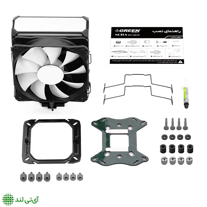خنک کننده بادی پردازنده گرین مدل Green Notus 400 ARGB - تصویر 7