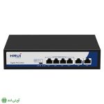 سوییچ 4 پورت گیگ و poe برند hrui مدل HRUI HR900-AFG-42N