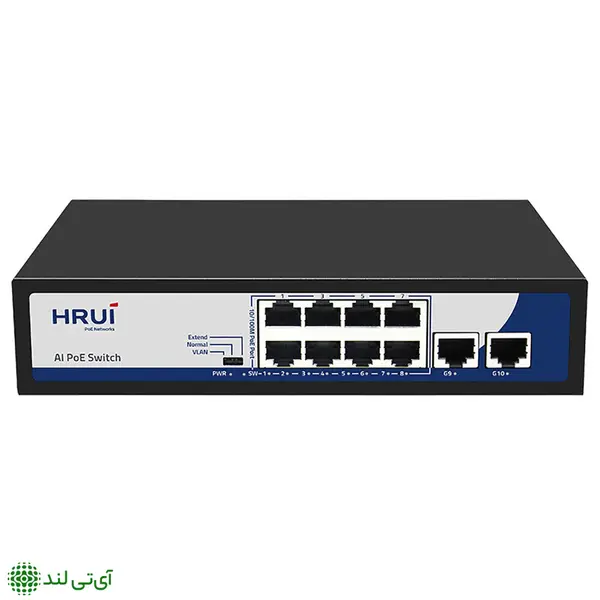 سوییچ poe برند hrui مدل hr900-af-82gn
