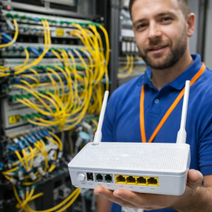 مودم فیبرنوری هوآوی مدل hg8245h5 در دست یک آی تی من